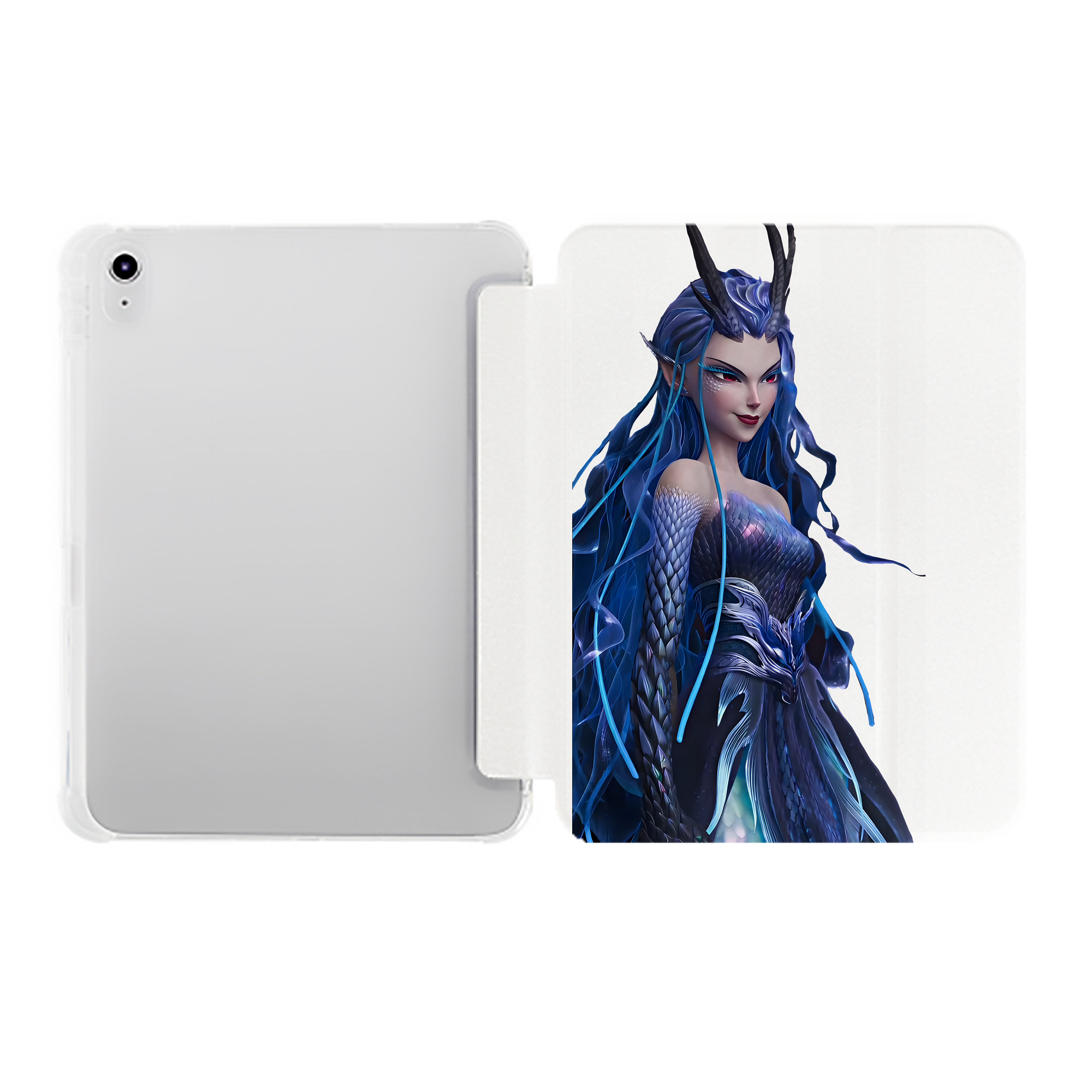 （画像用） Ne Zha 2 ナタ 魔童の大暴れ IPad ケース ペン収納付き 三つ折りスタンド PUレザー×シリコン 対応機種9.5/10.5/10.9インチ